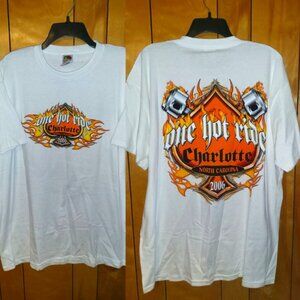 Vintage 2006 Nascar CHARLOTTE North Carolina Shirt XL Both Sides One Hot Ride C3